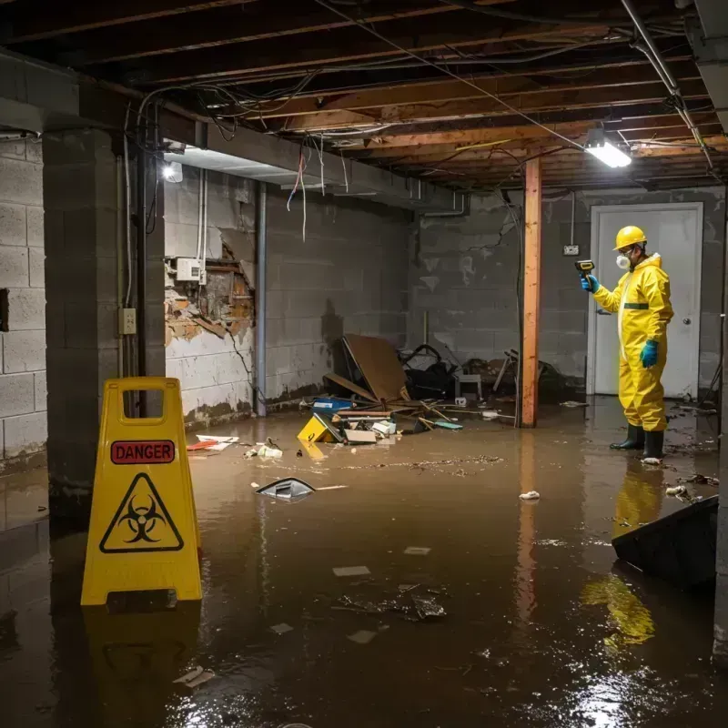 Flooded Basement Electrical Hazard in Ledbetter, KY Property